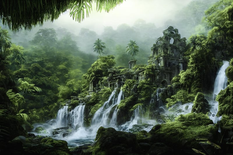 Lost city in the jungle
